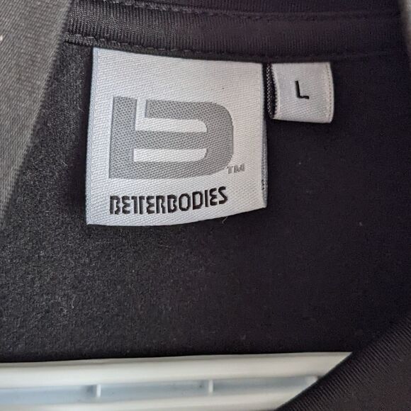 BETTER BODIES black zipped shirt pull sweatshirt size Large @W - Picture 7 of 11